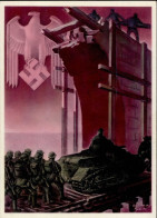 Propaganda WK II - PH Kl. 10 Die DEUTSCHE WEHRMACHT PANZER Künstlerkarte Sign. Gottfried Klein I-II - Guerre 1939-45