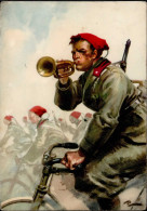 Propaganda WK II Italien Sign. II (Marke Entfernt, Eckbuge) - War 1939-45