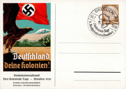 Propaganda WK II Dresden 1938 Reichskolonialbund Ganzsache I- - War 1939-45