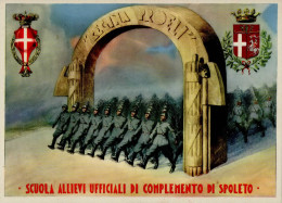 Propaganda WK II Italien Scuola Allievi Ufficiali Di Complemento Di Spoleto I-II - War 1939-45
