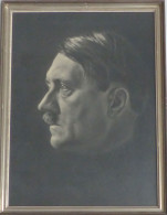 Hitler Portrait Im Bilderrahmen (ca.43 X 32,5 Cm) - Guerra 1939-45