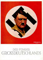 HITLER WK II - Der FÜHRER GROSSDEUTSCHLANDs Künstlerkarte Sign. Martin Molitor 1933 I - War 1939-45