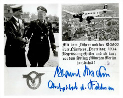 WK II Baur, Hans Chefpilot Hitlers UNTERSCHRIFT Vs Und Rs 1986 - War 1939-45