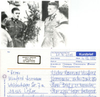 Ritterkreuzträger Springer, Heinrich SS-Sturmbannführer Handgeschriebener Brief Mit UNTERSCHRIFT Sowie Foto-Abzug Aus De - Guerra 1939-45