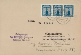 NSDAP Dienstbrief Parteidienstmarken MeF Gau Groß-Berlin Ortsgruppe Frohnau 1942 I-II - War 1939-45