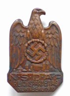 Reichsparteitag WK II Nürnberg (8500) Abzeichen (3,5x5 Cm) In Bronze 1933 - Guerra 1939-45