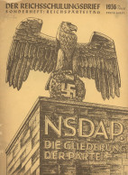Reichsparteitag WK II Nürnberg (8500) Der Reichsschulungsbrief Sonderheft Reichsparteitag 1936, 38 S. II - Guerre 1939-45