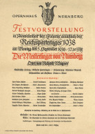 Reichsparteitag WK II Nürnberg (8500) Festvorstellung Opernhaus Nürnberg Die Meistersinger Von Nürnberg Am 5.9.1938 Oper - War 1939-45