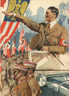Reichsparteitag WK II Nürnberg (8500) Hitler Schmuckblatt-Telegramm Reichsparteitag Der NSDAP Nürnberg Aus Weidenau (Sie - Weltkrieg 1939-45