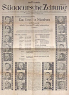 Reichsparteitag WK II Nürnberg (8500) Sonderausgabe Der Süddeutschen Zeitung Vom 1. Oktober 1946 Zum Urteil In Nürnberg, - Guerre 1939-45