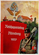 Reichsparteitag WK II Nürnberg (8500) 1937 Sign. Bürrmeister, R. S-o II (Abschürfung, Eckbug) - Guerre 1939-45