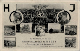 REICHSPARTEITAG NÜRNBERG 1933 WK II -seltene HJ-Erinnerungskarte RP 1933 Mit Hitler Und Schirach I-II - War 1939-45
