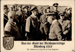 REICHSPARTEITAG NÜRNBERG 1935 WK II - Nr. 18 Die Ankunft Des Führers Auf Dem Flughafen S-o Ecke Gestoßen II - War 1939-45