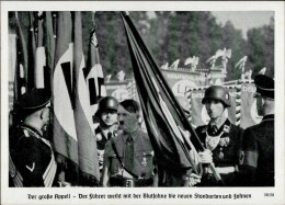 Reichsparteitag WK II Nürnberg (8500) 1938 Hitler Mit Blutfahne I-II - War 1939-45