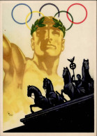 BERLIN WK II - DEUTSCHLAND XI. OLYMPISCHE SPIELE BERLIN 1936 Künstlerkarte Sign. Würbel I - Guerra 1939-45