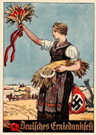 BÜCKEBERG WK II - Festpostkarte DEUTSCHES ERNTEDANKFEST 1936 S-o Künstlerkarte Sign. A.Reich I - Guerra 1939-45