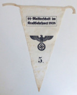 SS Wimpel SS-Meisterschaft Im Kraftfahrsport 1938, 20x34 Cm II - War 1939-45