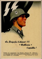 SS WK II - SS-Feldpostkarte Als SS-WALLONIE-Propagandarte O BERLIN 12.1.45! I - Guerra 1939-45