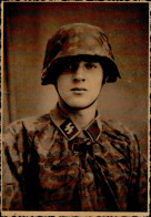 SS WK II - SS-Fotokarte (keine Ak) Kleiner Einriß I-II - Guerre 1939-45