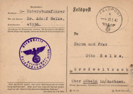 SS-Feldpost 41336 (3. Kompanie Wehrgeologen-Abteilung Reichsfuhrer-SS) 1942 I- - War 1939-45