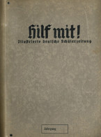WK II HJ Einband Mit 11 Zeitschriften Hilf Mit Illustrierte Deutsche Schülerzeitung 1934-35 Hrsg. N.S. Lehrverband II - War 1939-45