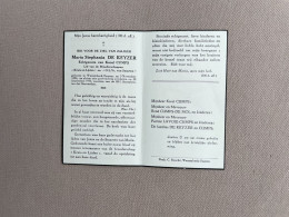 DE KEYZER Maria Stephania °WEZEMBEEK-OPPEM 1886 +WEZEMBEEK-OPPEM 1955 - CUMPS - DE MOL - LAVOIE - Décès