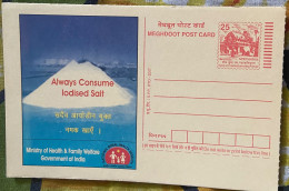 Salt, Iodine, Nutrition, Iodised Salt, Healthy Diet, Meghdoot, Postal Stationery, India, - Levensmiddelen