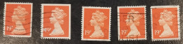 Grande Bretagne - Great Britain - Großbritannien - Elizabeth II - 19p -  Collection Of Imp. Variations - Used - Série 'Machin'