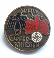 WHW Abzeichen Opferschiessen 1942/43 Standschützen Österreich 30mm Hersteller Pichl Innsbruck - Guerre 1939-45