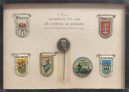 WHW Volksbund Für Das Deutschtum Im Ausland Reichsstraßensammlung Abzeichen Im Rahmen 13 X18 Cm I-II (RS Riss Im Glas) - War 1939-45