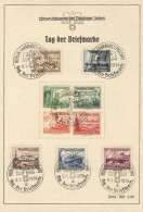 WHW Winterhilfswerk Des Deutschen Volkes Berlin Fahrbares Postamt Kpl. Satz 1938 Auf Propagandablatt - Guerre 1939-45