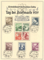 WHW Winterhilfswerk Des Deutschen Volkes Berlin Fahrbares Postamt Kpl. Satz 1939 Auf Propagandablatt - War 1939-45