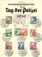 WHW Tag Der Polizei, Block Mit 9 Briefmarken I-II - War 1939-45