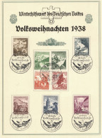 WHW Volksweihnachten 1938, Block Mit 9 Briefmarken I-II - War 1939-45