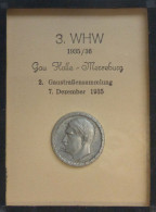 WHW Gau Halle-Merseburg Gaustraßensammlung Dezember 1935 Abzeichen Im Rahmen 9x12 Cm I-II - War 1939-45