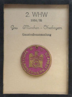 WHW Gau München-Oberbayern Gaustraßensammlung 1934/35 Abzeichen Rahmen 9x12 Cm I-II - War 1939-45