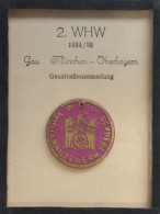 WHW Gau München-Oberbayern Gaustraßensammlung 1934/35 Abzeichen Rahmen 9x12 Cm I-II - Weltkrieg 1939-45