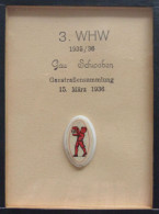 WHW Gau Schwaben Gaustraßensammlung März 1936 Abzeichen Im Rahmen 9x12 Cm I-II - Weltkrieg 1939-45