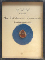 WHW Gau Süd Hannover-Braunschweig Gaustraßensammlung 1934/35 Anstecknadel Im Rahmen 9x12 Cm I-II - Weltkrieg 1939-45