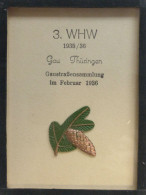 WHW Gau Türingen Gaustraßensammlung Februar 1936 Abzeichen Im Rahmen 9x12 Cm I-II - Weltkrieg 1939-45