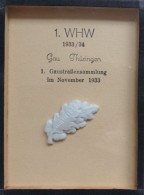 WHW Gau Türingen Gaustraßensammlung November 1933 Abzeichen Im Rahmen 9x12 Cm I-II - Weltkrieg 1939-45