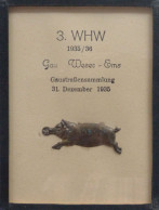 WHW Gau Weser-Ems Gaustraßensammlung Dezember 1935 Abzeichen Im Rahmen 9x12 Cm I-II - Weltkrieg 1939-45