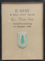 WHW Gau Weser-Ems Gaustraßensammlung Dezember 1940 Abzeichen Im Rahmen 9x12 Cm I-II - Weltkrieg 1939-45