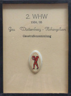 WHW Gau Württenberg-Hohenzollern Gaustraßensammlung 1934/35 Abzeichen Im Rahmen 9x12 Cm I-II - Guerre 1939-45