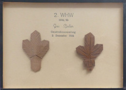 WHW Gau Baden Gaustraßensammlung Dezember 1934 Abzeichen Im Rahmen 13x18 Cm I-II - Weltkrieg 1939-45