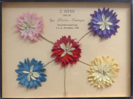 WHW Gau München-Oberbayern Gaustraßensammlung Nov. 1934 5 Blumen Im Rahmen 17,5 X 24 Cm I-II - Weltkrieg 1939-45