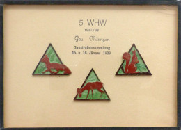 WHW Gau Thüringen Gaustraßensammlung Januar 1938 Abzeichen Im Rahmen 13 X18 Cm I-II (kl. Riss Im Glas) - Weltkrieg 1939-45