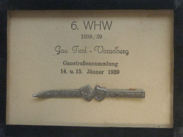 WHW Gau Tirol-Vorarlberg Gaustraßensammlung Januar 1939 Anstecknadel Im Rahmen 9x12 Cm I-II - Guerre 1939-45