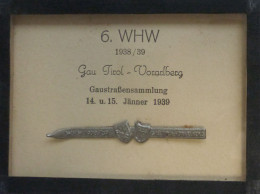 WHW Gau Tirol-Vorarlberg Gaustraßensammlung Januar 1939 Anstecknadel Im Rahmen 9x12 Cm I-II - Weltkrieg 1939-45