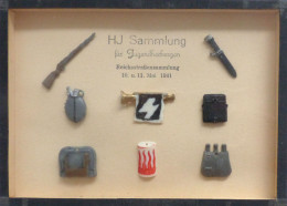 WHW HJ Sammlung Reichsstraßensammlung Mai 1941 Abzeichen Im Rahmen 13x18 Cm I-II - Guerre 1939-45